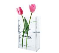 Vaso Libro Trasparente,Vaso a Forma di Libro Trasparente 15 x 4 x 20 cm,Book Vase for Flowers per Arrangementi Floreali e Decorazione Domestica