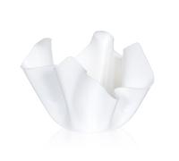 Vaso, Centrotavola, Forma Iconica in Plexiglass BIG Linea Drappeggi D'AUTORE , 45x45x h 29 cm - 0,5 kg Colore Bianco bianco