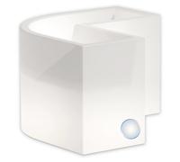 VASO LUMINOSO ANGOLARE LAMPADA GIARDINO FIORIERA LUCE LED BIANCO ESTERNO E27