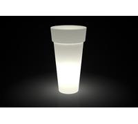 Vaso Luminoso Batteria LED RGB Tondo Bordato Moderno Resina h70/h92cm est/int