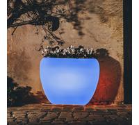 Vaso luminoso da giardino Vasi luminosi di luce blu in resina per piante