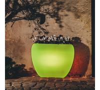Vaso luminoso da giardino Vasi luminosi di luce verde in resina per piante