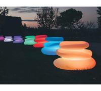 Vaso Luminoso EDEN FORMA DI SASSI Moderno 75x62xh47cm esterno/interno Resina