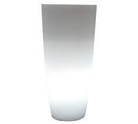 Vaso Luminoso Tondo Ø33x70 cm Bauer Home Light Ghiaccio e Bianco