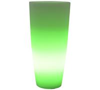 Vaso Luminoso Tondo Ø33x70 cm Bauer Home Light Ghiaccio e Verde