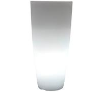 Vaso Luminoso Tondo Ø40x90 cm in Resina Bauer Bianco Ghiaccio
