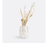 Vaso maculato in vetro H15 cm, Miaro Bianco TU