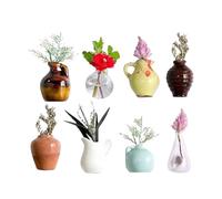 Vaso magnetico per fridge, 8 pezzi, mini frigorifero in resina, simpatici magneti per piccole piante, cucina locker decorazioni, divertenti accessori