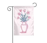 Vaso minimalista di fiori bandiera da giardino 30 x 45 cm verticale su entrambi i lati decorazione per case coloniche vacanze esterne bandiera cortile