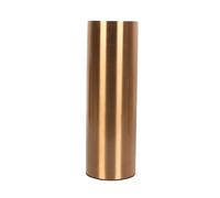 Vaso minimalista in metallo per mostrare composizioni floreali finitura ottone