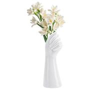 Vaso moderno da 22,9 cm, vaso da fiori creativo in ceramica per casa e ufficio, pezzo scultoreo decorativo da tavolo