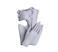 Vaso moderno in ceramica bianca, elegante statua a forma di testa di dea nordica, decorazione per la casa, vaso unico per soggiorno, camera da letto e ufficio