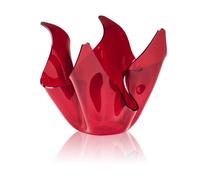 Vaso multiuso Linea Drappeggi in plexiglass Rosso Pieno Drappeggiato a Mano
