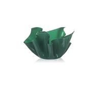 Vaso multiuso Linea in plexiglass Verde Scuro Pieno Drappeggiato a Mano