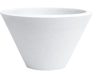 VASO NICOLI CHIRON in resina, diametro cm 50 altezza 29cm a ciotola elegante da giardino esterno interno (BIANCO)