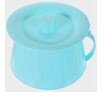 Vaso Notte Portatile Unisex in PP Coperchio, Base Antiscivolo | Blu, Superficie Liscia Facile da Pulire, Uso a Letto o Sedia a Rotelle, Formato 24x22,4x14,5cm
