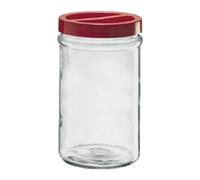 Vaso Ortes 5000V Vetro con Coperchio Plastica Barattolo 5kg Ø17x28,5cm