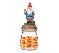 Vaso Per Biscotti Di Natale - Vaso Decorativo, Gnome Candy Storage Bowl Cookie Contenitore | Contenitore Di Stoccaggio Cibo Da 16 Cm/6,3 Inch, Barattoli Di Vetro Decorativi Con Coperchio Per Credenza