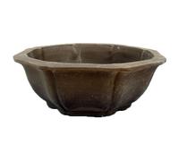 Vaso per bonsai ottagonale (forma a fior di loto) in gres 38,5x38,5x13 cm - GL64