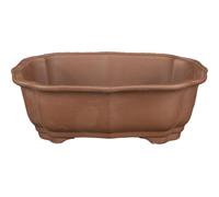Vaso per bonsai ovale in gres 17,5x12x5 cm - YM49