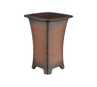 Vaso per bonsai quadrato (stile a cascata) in gres 16x16x27 cm - B130