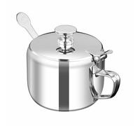 Vaso per condimenti: contenitore per bancone con misurino, contenitore in acciaio inossidabile con coperchio sicuro a prova di perdite, conservazione ottimale del sapore, resistenza durevole, utensile