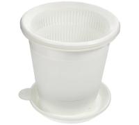 Vaso per Controllo Radici Doppio Strato in PP con Vassoio e Drenaggio | Bianco, Ventilato e Isolante, per Esterni e Giardino, Aiuta ad Evitare Marciume Radicale