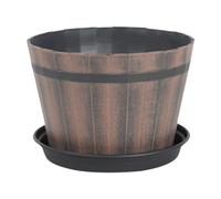 Vaso per fiori a botte, vaso rustico multifunzionale per piante da tavolo e da