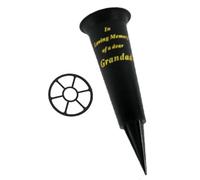 Vaso Per Fiori Con Punta Per Memoriale In Nero - Nonno