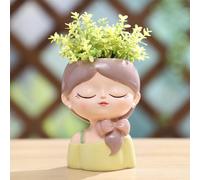 Vaso per fiori da bambina, grazioso vaso in resina per tavolo, ufficio,