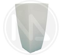 VASO PER FIORI HOME DESIGN QUADRO CM. 33X33X70H MADE IN ITALY BIANCO