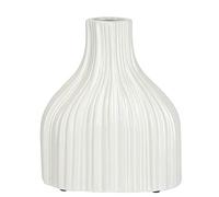 Vaso per fiori in ceramica scanalato a forma di borracciato, lucido, vaso decorativo per fiori, erba della pampa, fiori secchi, rami, fiori artificiali, decorazione da tavolo