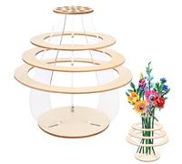Vaso per fiori, in legno, set da costruzione, puzzle in legno, vaso di fiori per bouquet, supporto per rose, orchidee, piante, fiori, regalo per gli amanti dei fiori