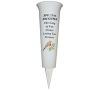 Vaso Per Fiori In Memoria Con Punta Immagine Di Robin - Speciale Figlia