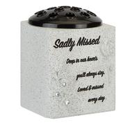 Vaso Per Fiori In Memoria Rose Bowl Con Diamanté E Fiori 3D - Purtroppo Mancato