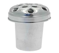 Vaso Per Fiori In Metallo Argento Per Memoriale Con Coperchio A Cupola Argento