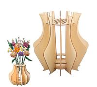 Vaso per fiori Lego, vaso in legno per Lego Vaso per fiori Lego, vaso per bouquet, puzzle in legno, vaso di fiori, kit fai da te per la decorazione della casa, regalo per gli amanti dei fiori