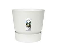 Elho Vaso Da Fiori Con Piatto Elho Greenville Ø 39 X 36,8 Cm Rotondo Bianco Plas