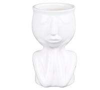 Vaso per Fioriera in Ceramica Vaso Nordico in Porcellana Vaso per Piante Vaso Floreale Creativo per Hotel Succulente Desktop Office Home, Fioriere (WHITE)