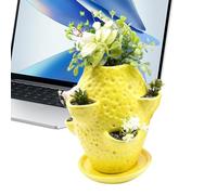 Vaso Per Fragole In Terracotta - Per Piante Verticali Traspirante A P