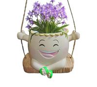 Vaso Per Il Viso Girevole - Vasi Da Fiori Appeso, Fioriera Da Parete | Piccole Fioriere Appese Testa Di Resina, Vaso Di Viso Di Resina, Piantatrice Appeso Con Il