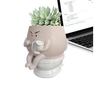 Vaso per il viso - vasi da fiori dolci e divertenti per piante grasse, supporto decorativo artistico | meraviglioso balcone - contenitore per erbe aromatiche, tavolo e davanzale per la famiglia,