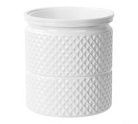 Vaso per interni autoirrigante per piccoli spazi, con base stabile e materiale resistente ai raggi UV per mantenere l'integrità nel tempo (bianco)