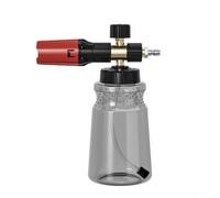 Vaso per la pulizia dell'auto con spessore regolabile in schiuma e riempimento a bocca larga, compatibile con idropulitrici 1400 3200 PSI con costruzione (vaso grigio)