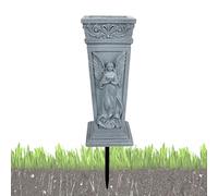 Vaso Per La Tomba | Anti-Ribaltamento Con Picchetto Da Terra - Supporto Per Fiori Da Cimitero Per Tombe | Per Amici Mamma Papà E Luogo Di Sepoltura Cimitero Lapide