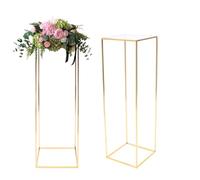 Vaso per matrimonio, a forma di colonna, per matrimoni, centrotavola geometrica, per centrotavola, supporto per fiori, matrimoni (oro, 100 cm)