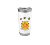 Vaso per miele con api cartone animato miele natura design Bicchiere termico in acciaio inox doppia parete