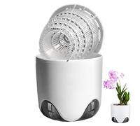 Vaso per orchidee con fori - Dendrobium, vaso per orchidee a doppio strato con fori | di guida alle radici per libreria, davanzale, balcone, scrivania