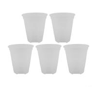 Vaso per orchidee con fori di drenaggio, contenitori per piante in plastica trasparente per interni ed esterni, set di vasi da fiori in miniatura duraturi (180 mm trasparente)