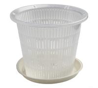 Vaso per orchidee lavabile con eccellente flusso d'aria per l'ottimizzazione della crescita delle radici (14 cm)